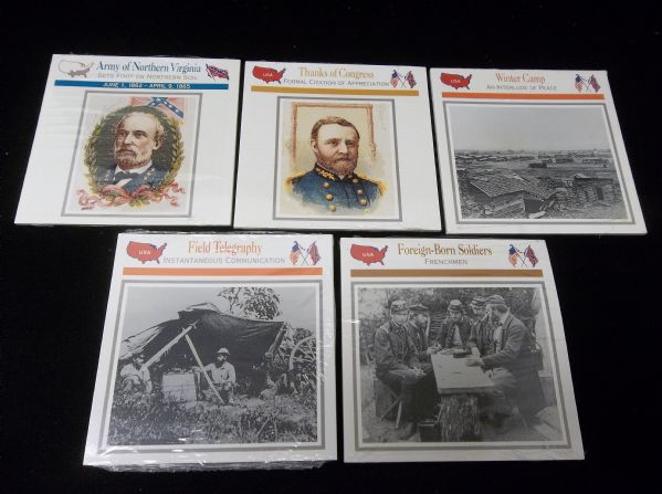 1993-95 Atlas Editions American Civil War Subscription Cards- Series #46 to #50- (100 Diff. Cards)