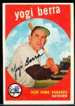 1959 Topps Bb- #180 Yogi Berra, Yankees