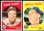 1959 Topps Bb- 6 Diff. Yankees