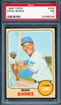 1968 Topps Baseball- #355 Ernie Banks, Cubs- PSA Nm 7 