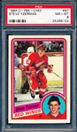 1984-85 O-Pee–Chee Hockey-#67 Steve Yzerman, Red Wings- ROOKIE!- PSA NrMt-Mt 8 