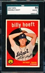 1959 Topps Baseball- #343 Billy Hoeft, Tigers- SGC 88 (Nm/Mt 8)