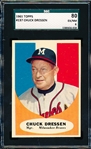 1961 Topps Baseball- #137 Chuck Dressen, Braves- SGC 80 (Ex/Nm 6)