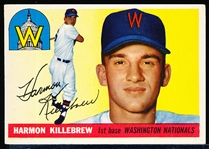 1955 Topps Baseball- #124 Harmon Killebrew, Washington- Rookie!