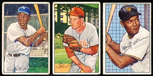 1952 Bowman Bb- 3 Cards