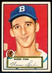 1952 Topps Bb- #33 Warren Spahn, Braves- Red Back