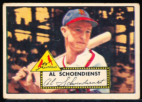 1952 Topps Bb- #91 Red Schoendienst, Cards