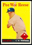 1958 Topps Bb- #375 Pee Wee Reese, Dodgers
