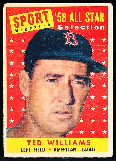 1958 Topps Bb- #485 Ted Williams All Star