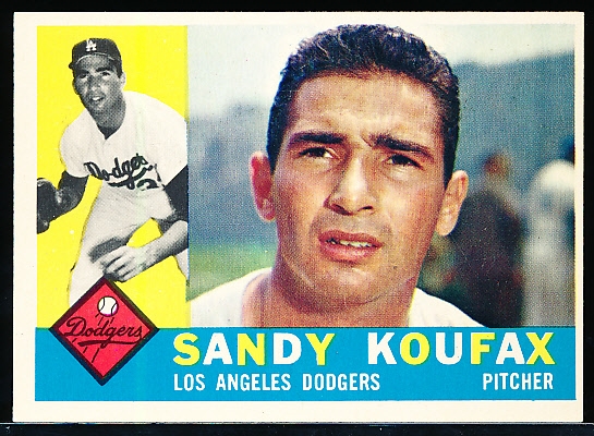 1960 Topps Bb- #343 Sandy Koufax, Dodgers