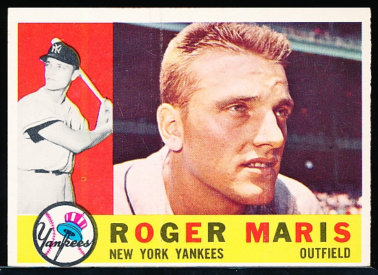 1960 Topps Bb- #377 Roger Maris, Yankees