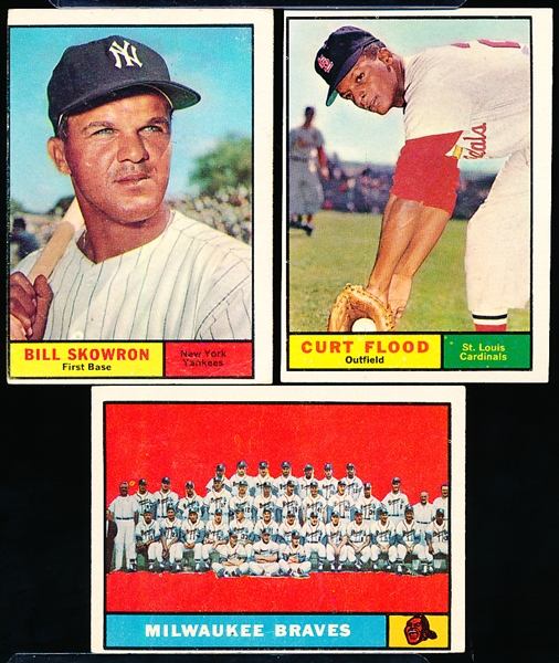 1961 Topps Bb- Three Cards