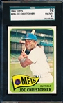 1965 Topps Baseball- #495 Joe Christopher, Mets- SGC 92 (Nm/Mt+ 8.5)