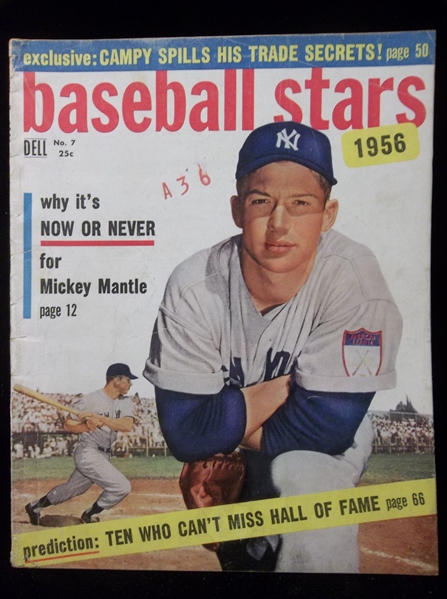 1956 Dell Baseball Stars- Mickey Mantle Cover