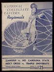 March 12, 1956 NCAA Eastern Regional Bsbl. Tournament Program- Tom Heinsohn Cover!