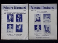 2 Diff. Palestra College Bskbl. Doubleheader Programs- DeBusschere and Bill Raftery/ Paul Silas Covers