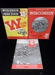 1949-1953 University of Wisconsin Ftbl. Programs- 3 Diff.