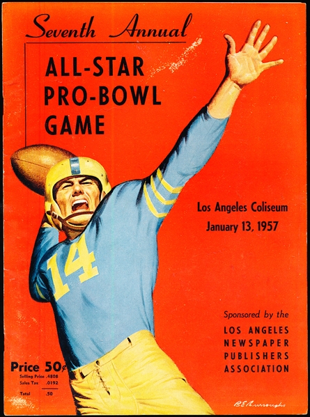 January 13, 1957 NFL Pro Bowl Program