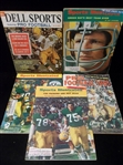 Clean-Up Lot of 5 Diff. Green Bay Packers Related Ftbl. Magazines