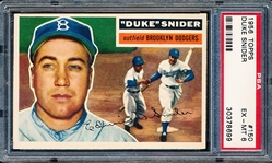 1956 Topps Baseball- #150 Duke Snider, Dodgers- PSA Ex-Mt 6