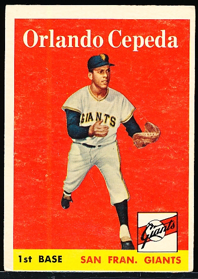 1958 Topps Bb – #343 Orlando Cepeda RC