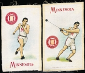 1910 S22 Murad College Tobacco Silks- Univ. Minnesota- 2 Diff.