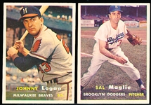 1957 Topps Baseball- 8 Diff.
