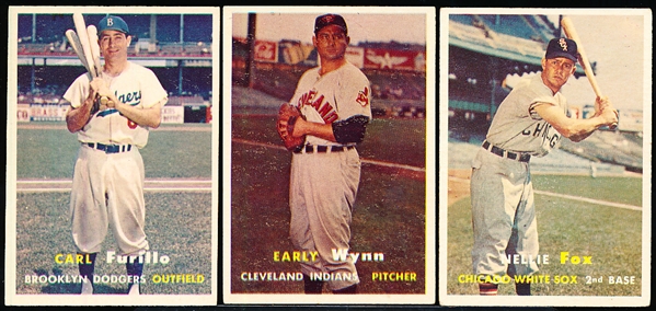1957 Topps Baseball- 3 Stars