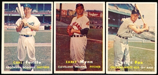 1957 Topps Baseball- 3 Stars
