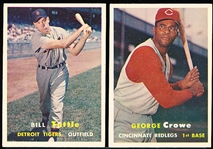 1957 Topps Baseball- 10 Diff.