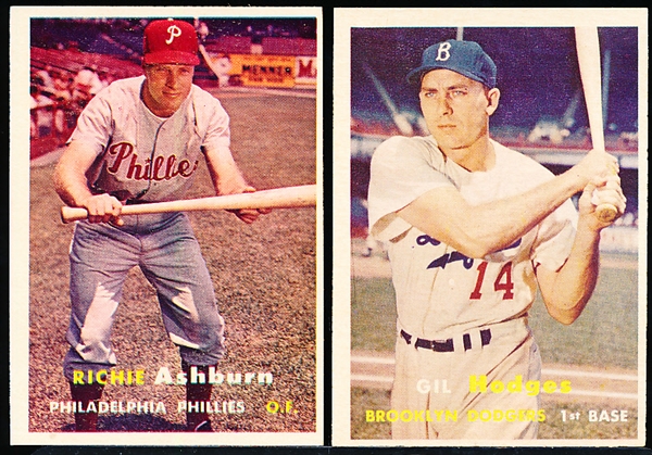 1957 Topps Baseball- 2 Stars