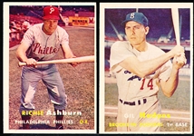 1957 Topps Baseball- 2 Stars