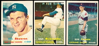 1957 Topps Baseball- 3 Cards