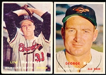 1957 Topps Baseball- 4 Cards