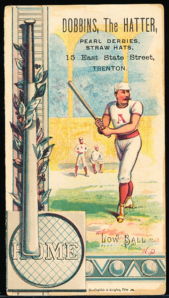 1900’s? Dobbins The Hatter- Baseball Trade Card