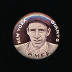 1910-12 P2 Sweet Caporal Baseball Pin- Ames, New York Giants