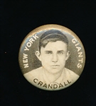 1910-12 P2 Sweet Caporal Baseball Pin- Crandall, New York Giants