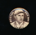 1910-12 P2 Sweet Caporal Baseball Pin- Engle, Boston Red Sox- Small Letters Version