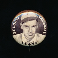 1910-12 P2 Sweet Caporal Baseball Pin- Evans, St. Louis Cardinals