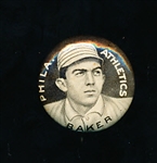 1910-12 P2 Sweet Caporal Baseball Pin- Frank Baker, Phila Athletics- Hall of Famer! 