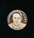 1910-12 P2 Sweet Caporal Baseball Pin- Frank Chance, Chicago Cubs- Small Letters