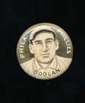 1910-12 P2 Sweet Caporal Baseball Pin- Doolan, Phila. Phillies- Small Letters