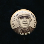 1910-12 P2 Sweet Caporal Baseball Pin- Lord, Chicago White Sox- Small Letters