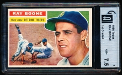 1956 Topps Baseball- #6 Ray Boone, Tigers- GAI NM+ 7.5