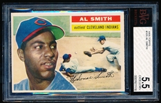 1956 Topps Bb- #105 Al Smith, Cleveland- BVG 5.5 Excellent +