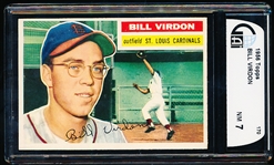 1956 Topps Bb- #170 Bill Virdon, Cards- GAI NM 7