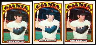 1972 Topps Bb- #147 Kingman RC- 3 Cards