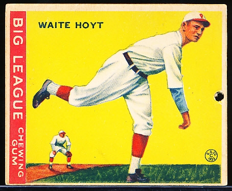 1933 Goudey Bb- #60 Waite Hoyt, Pirates- Poor with a punch hole at top!