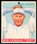 1933 Goudey Bb- #73 Jesse Haines, Cardinals- Poor with a punch hole at top.