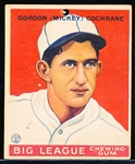 1933 Goudey Bb- #76 Mickey Cochrane, A’s- Poor with a punch hole at top. 